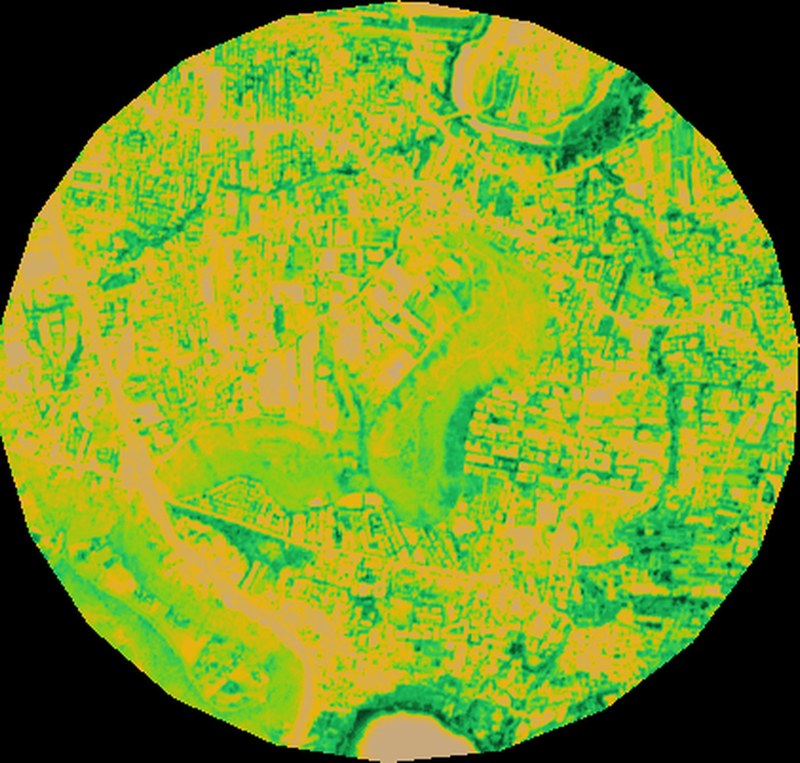 NDVI heatmap Baner Hill
